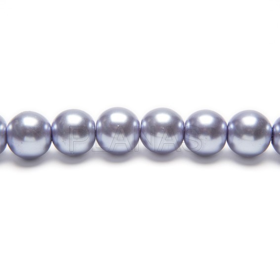 Tiras de 80cm en Perlas de cristal de 12mm.