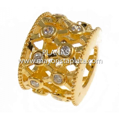 Entrepiezas de Micro Pave y Latón