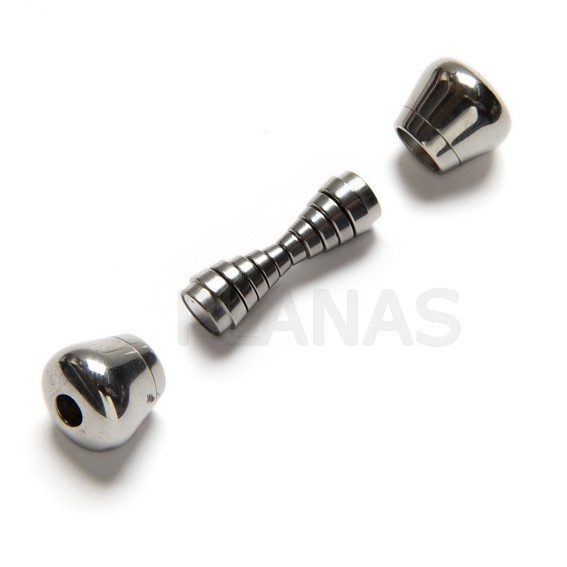 Cierre Magnetico en  Acero Inoxidable con agujero de 6mm.