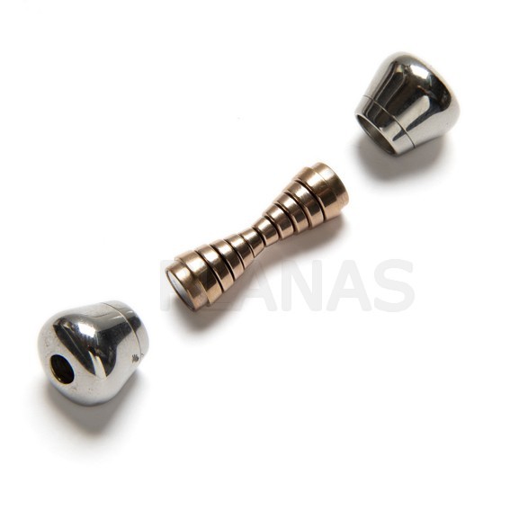 Cierre Magnetico en  Acero Inoxidable con agujero de 6mm.