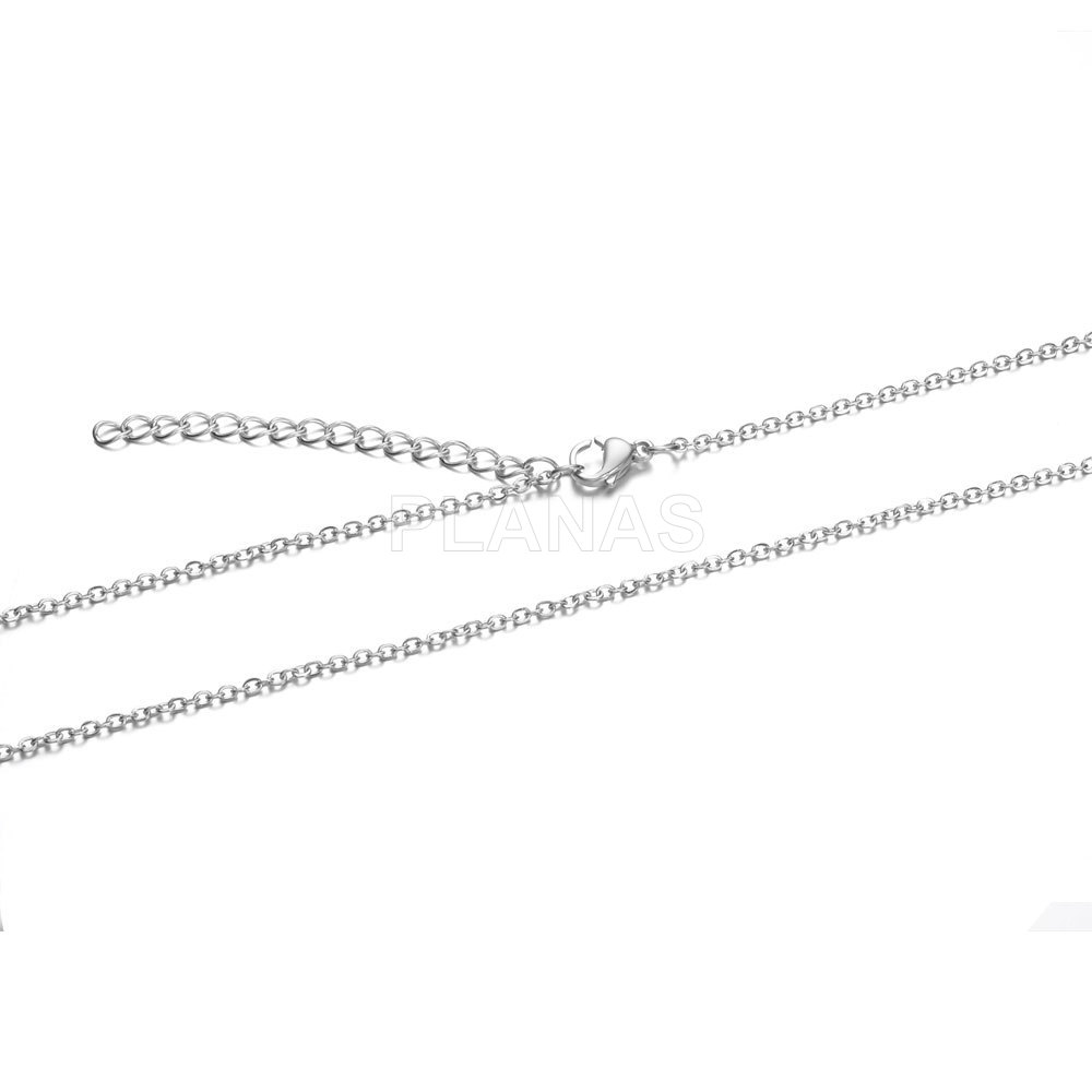 Corrente de elos de aço inoxidável 304. 60+5 cm.
