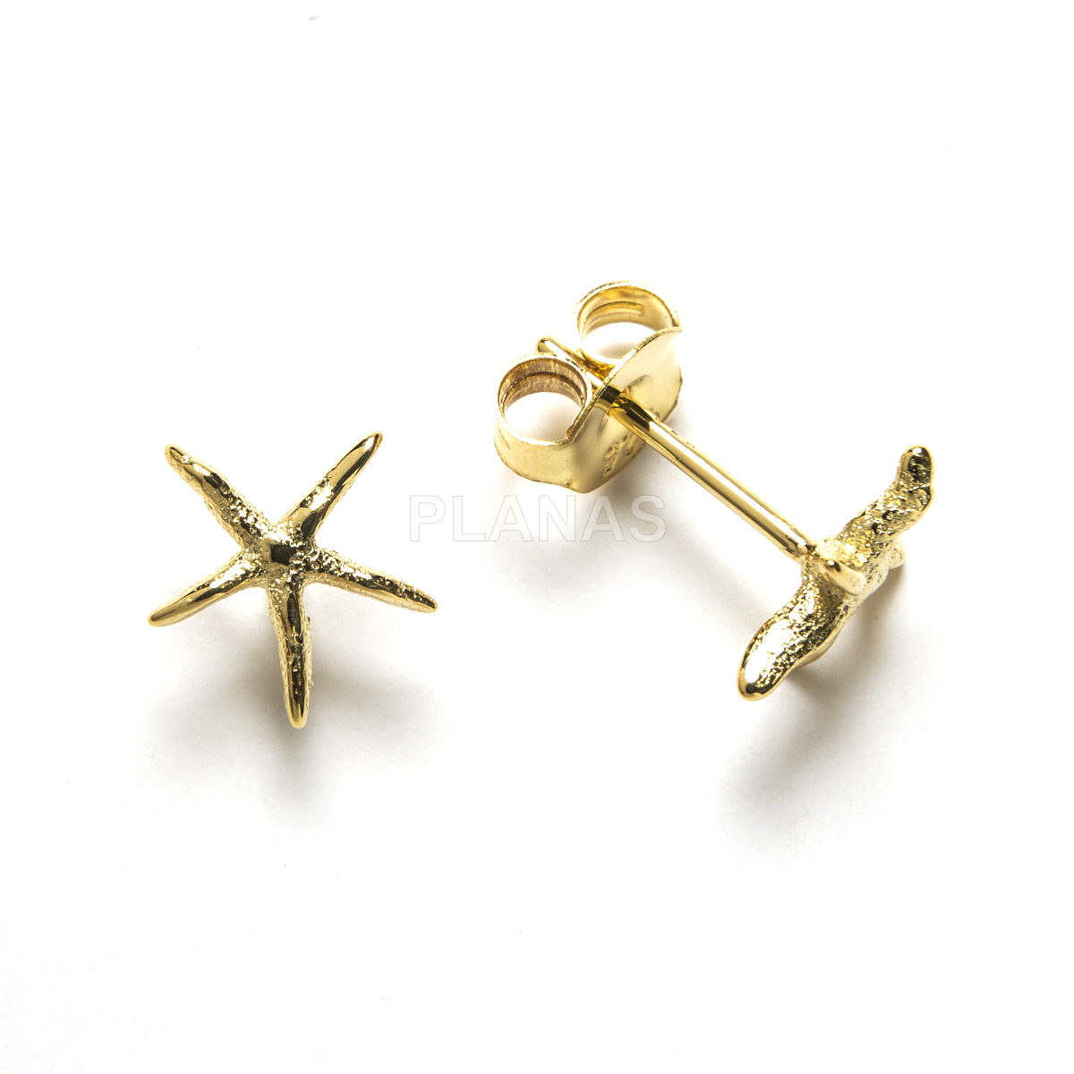 Pendientes en Latón. ESTRELLA DE MAR.