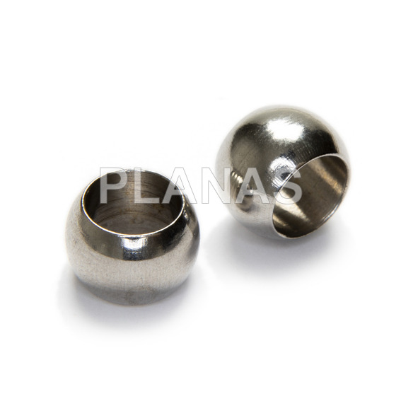 Bola o Entrepieza en Acero Inoxidable de 17,5x13,5mm con agujero de 10mm.