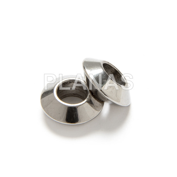 Entrepieza en Acero Inoxidable. 10x4mm.