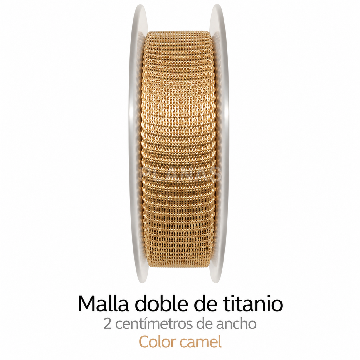 1 metro de malla doble de Titanio de 2cm.