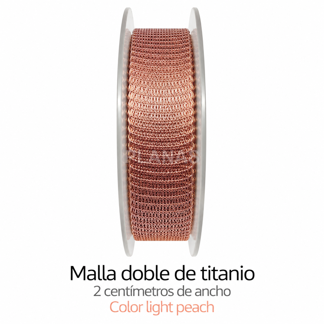 1 metro de malla doble de Titanio de 2cm.