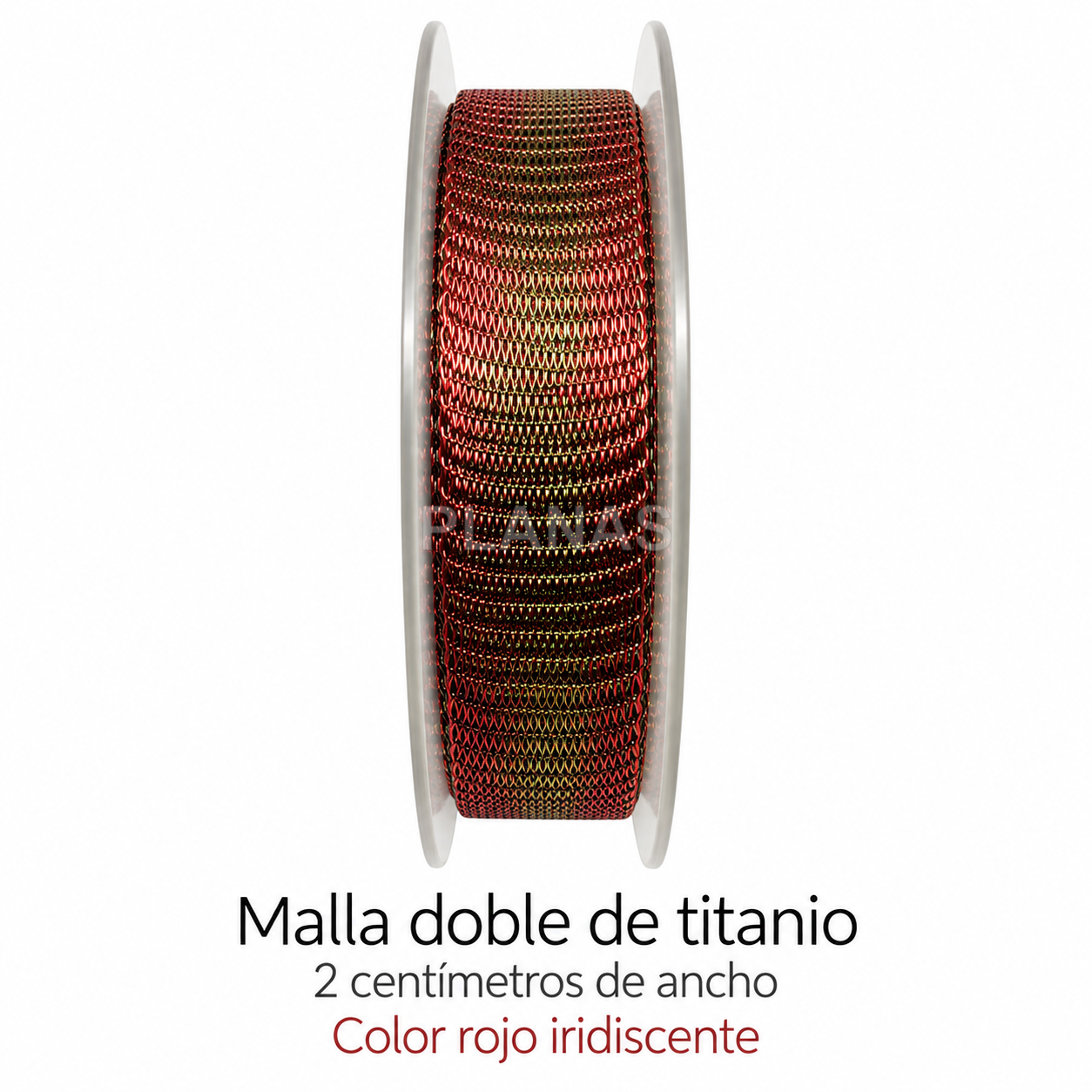1 metro de malla doble de Titanio de 2cm.