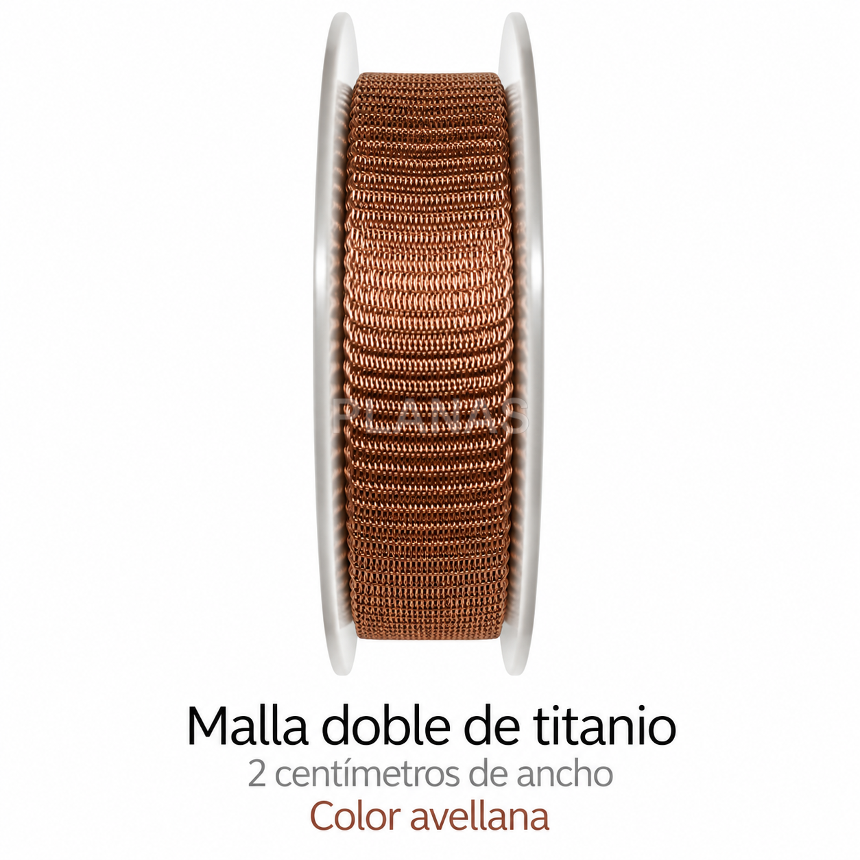 1 metro de malla doble de Titanio de 2cm.