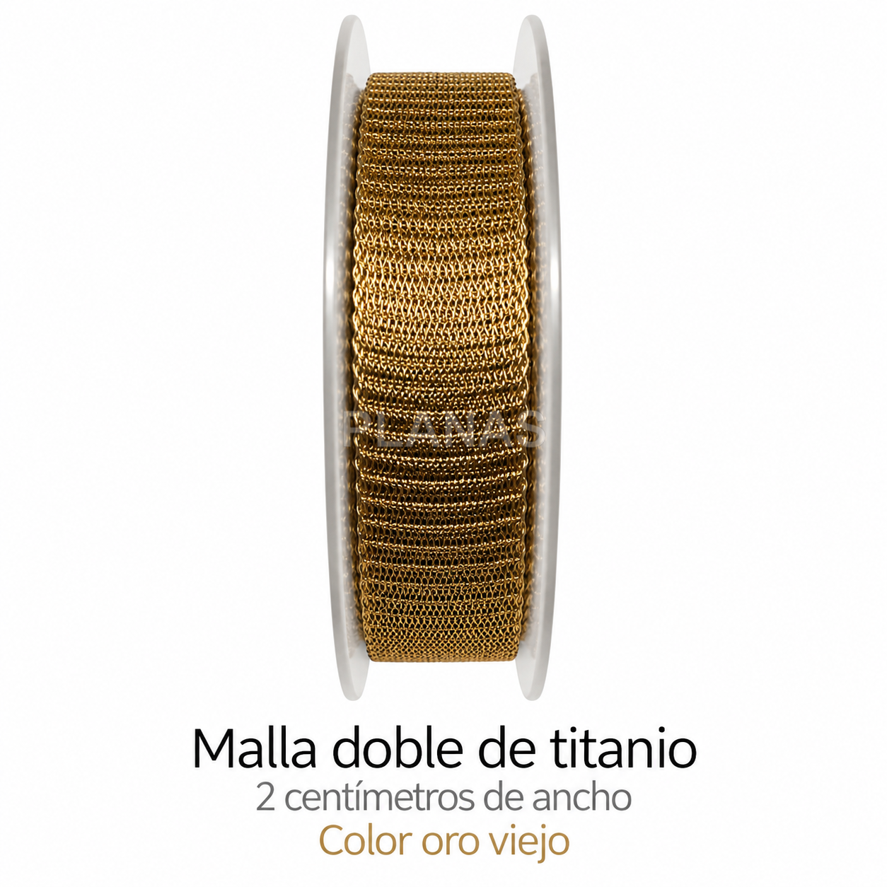 1 metro de malla doble de Titanio de 2cm.