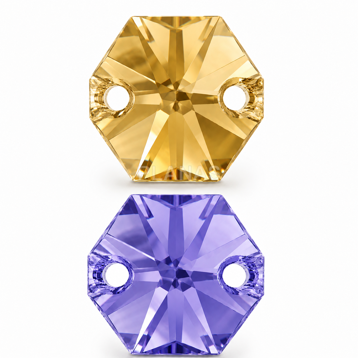 Entrepieza Octagon de Cristal Austríaco.