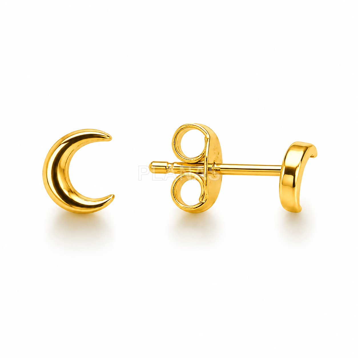Pendientes en Plata de ley. LUNA.