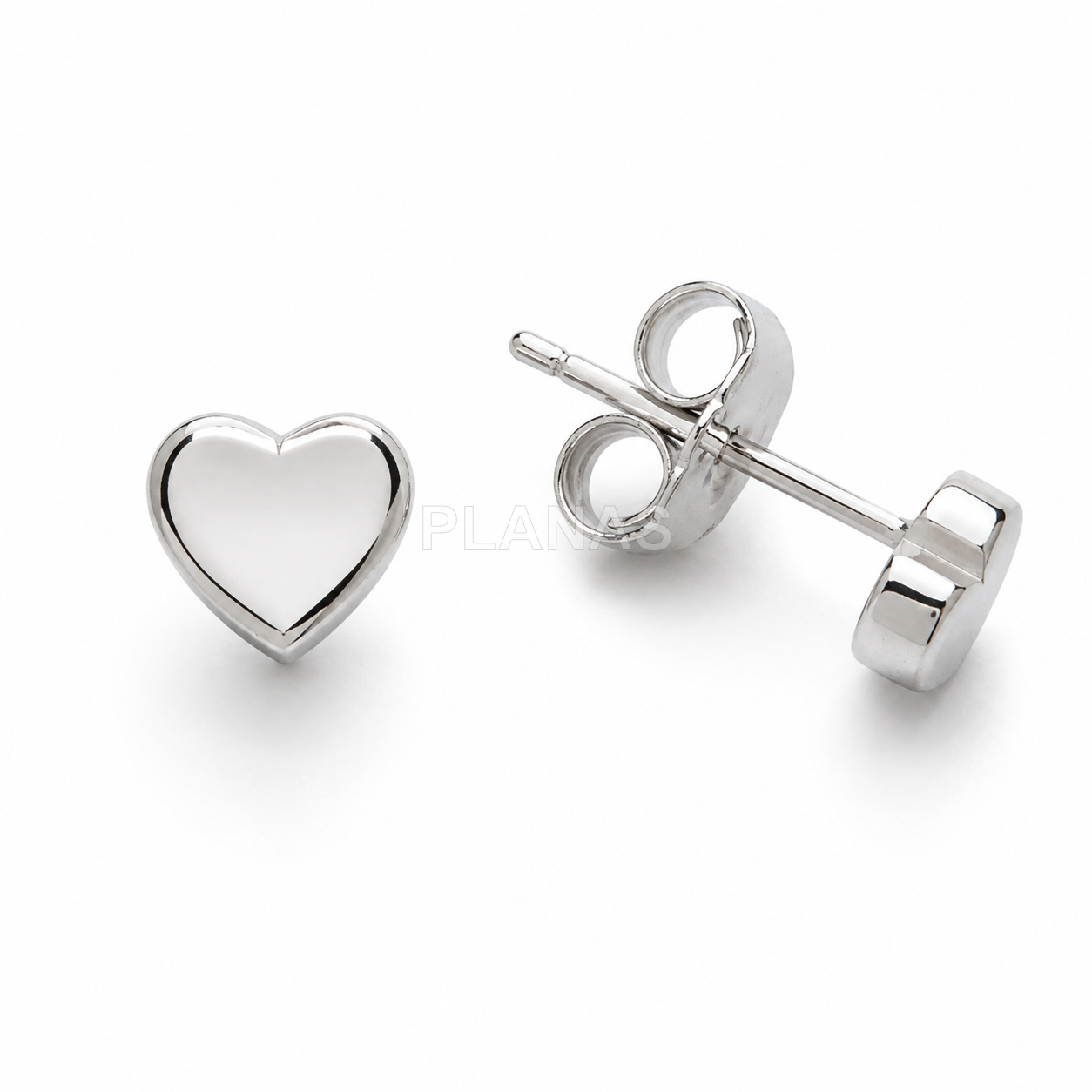 Pendientes en Plata de ley. CORAZON.