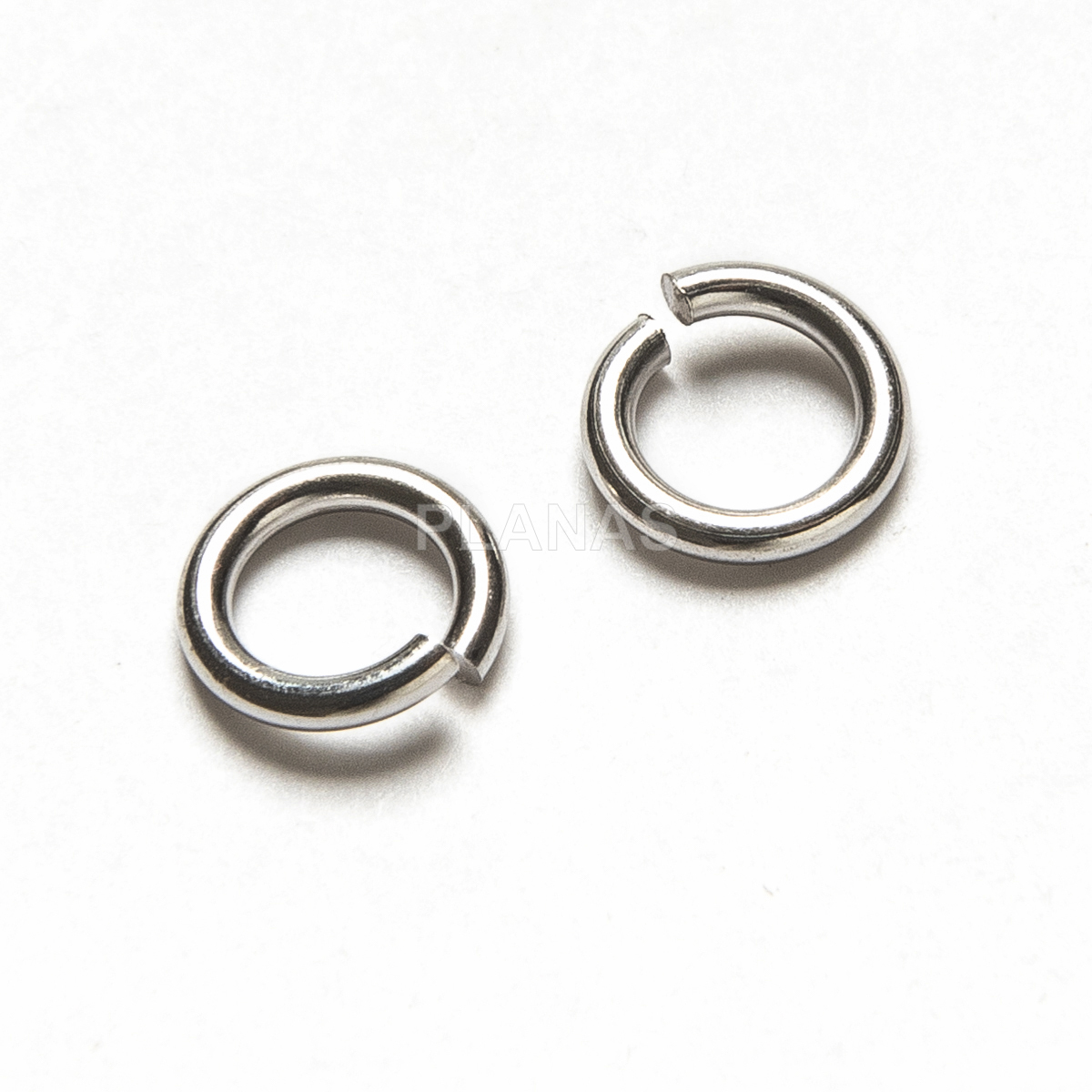 Anilla Abierta en Plata de ley, 4x1mm.RODIADA.