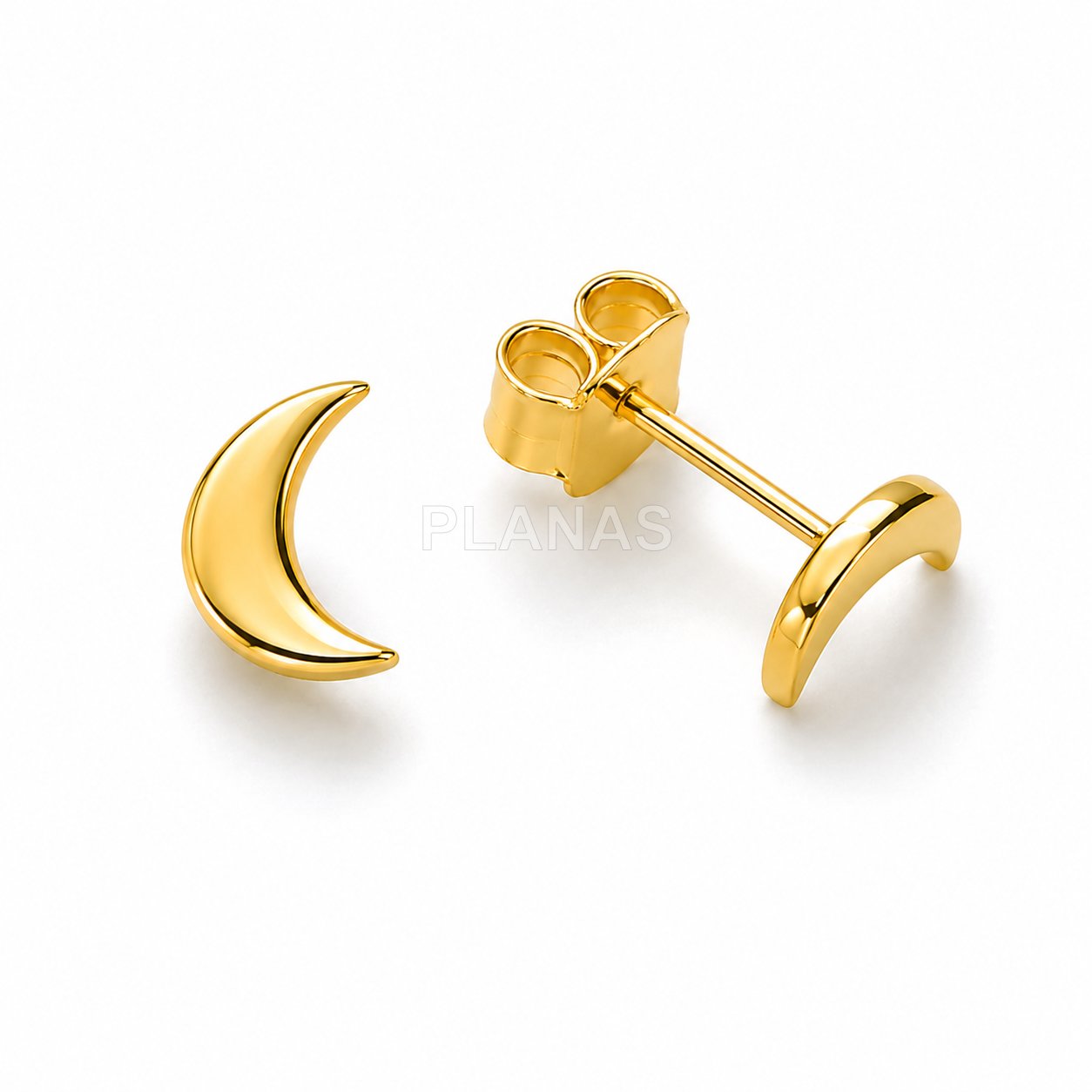Pendientes en Plata de ley.LUNAS.