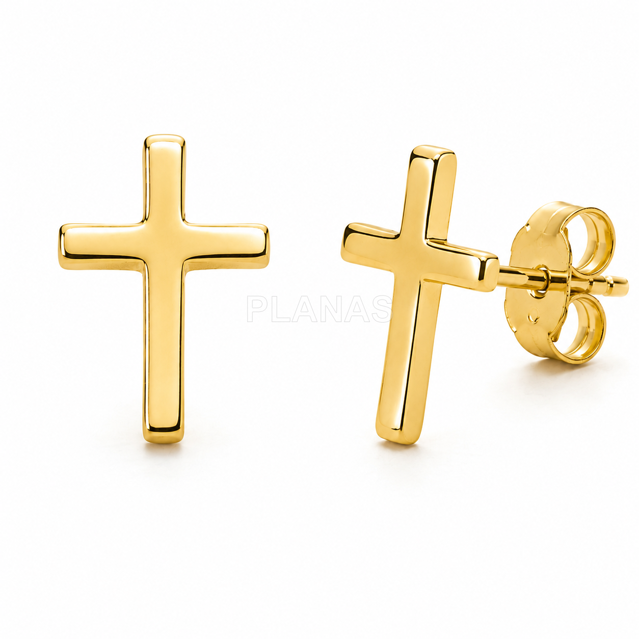 Pendientes en Plata de ley.CRUZ.