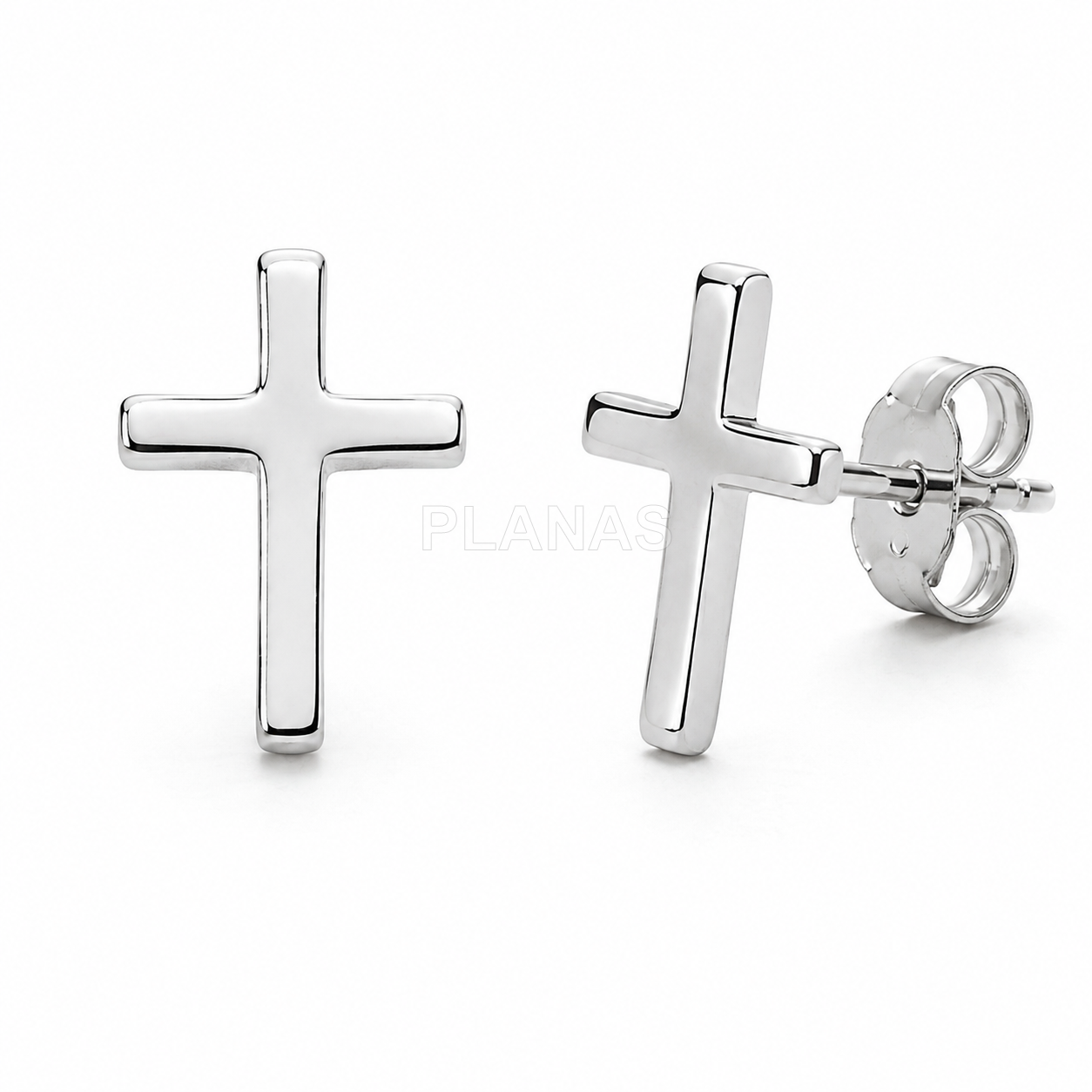 Pendientes en Plata de ley.CRUZ.