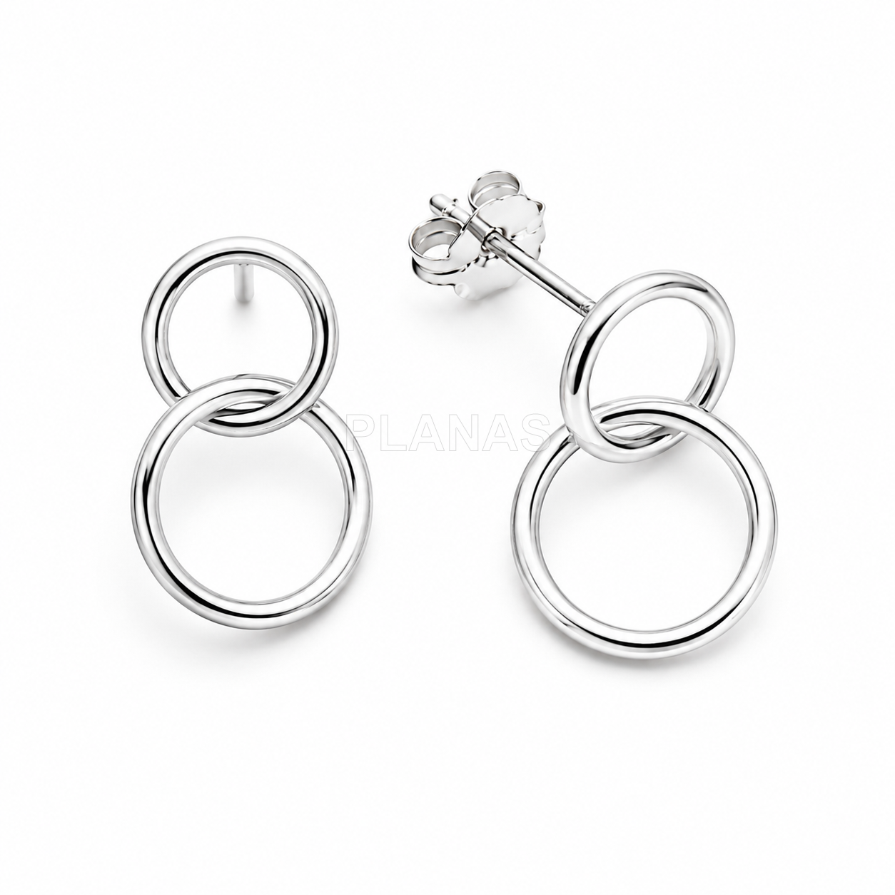 Aros en plata de ley. 19x12mm.