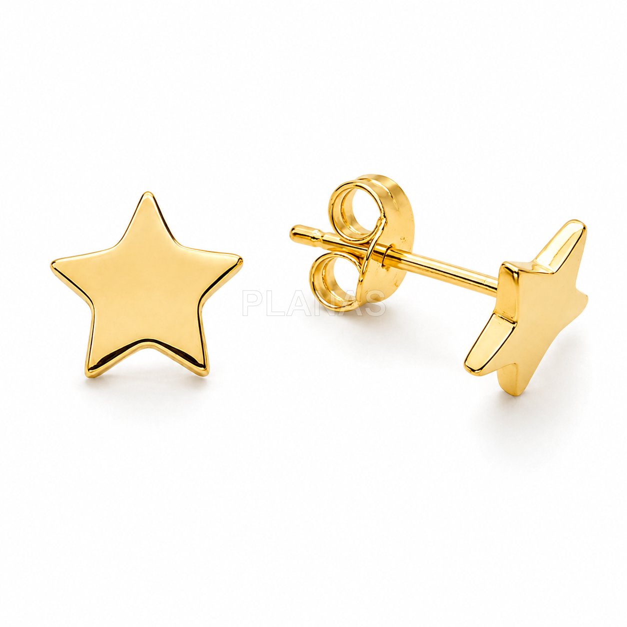 Pendientes en Plata de ley Rodiada .ESTRELLA.