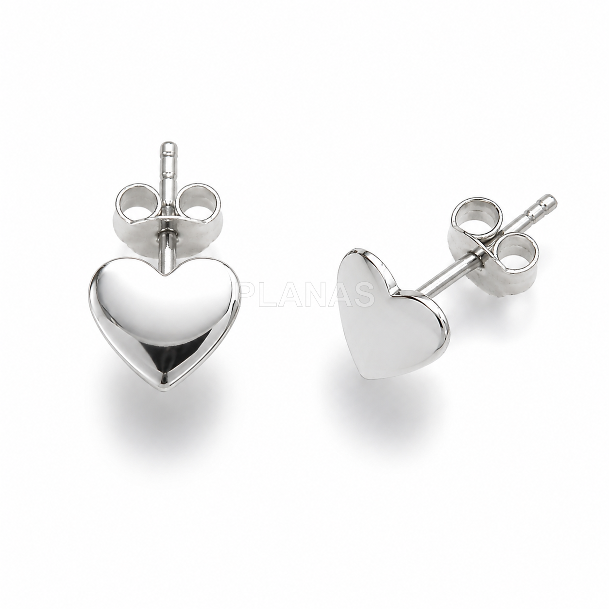 Pendientes en Plata de ley. CORAZON.