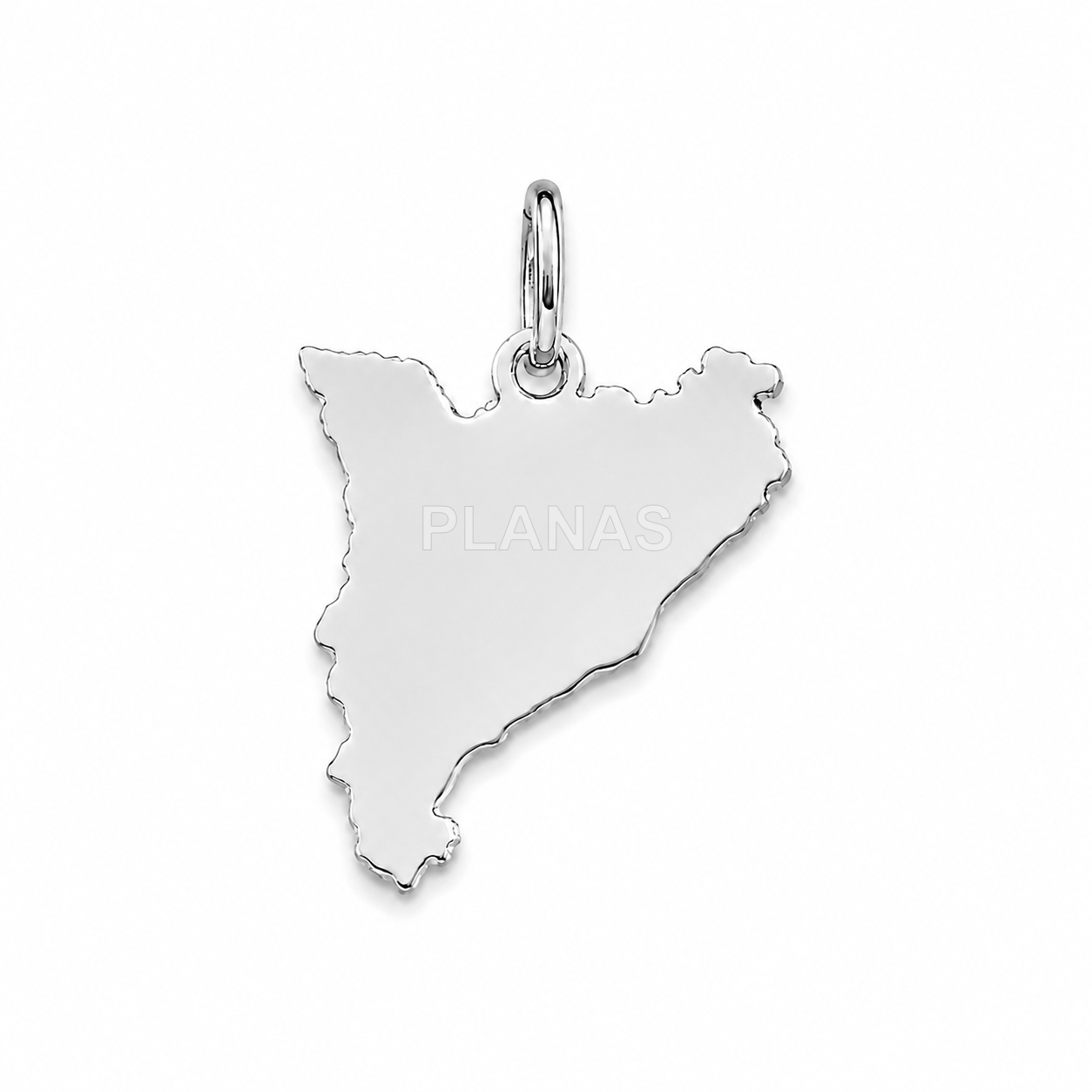 Colgante en Plata de ley. MAPA CATALUNYA.