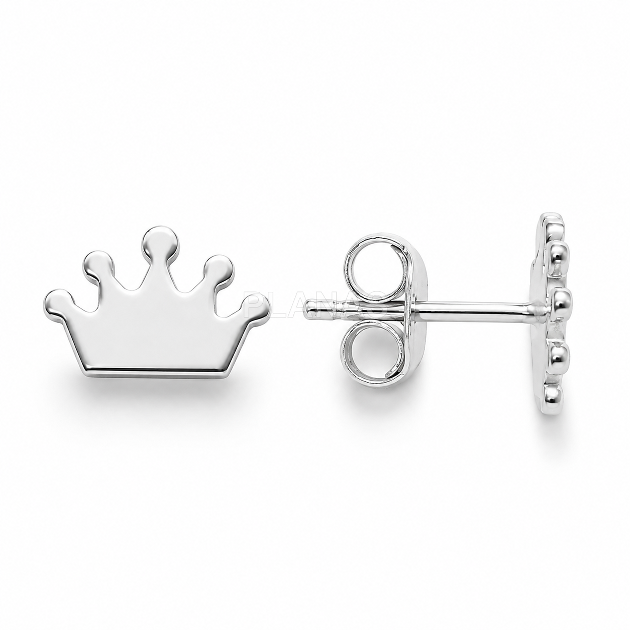 Pendientes en Plata de ley.CORONA.