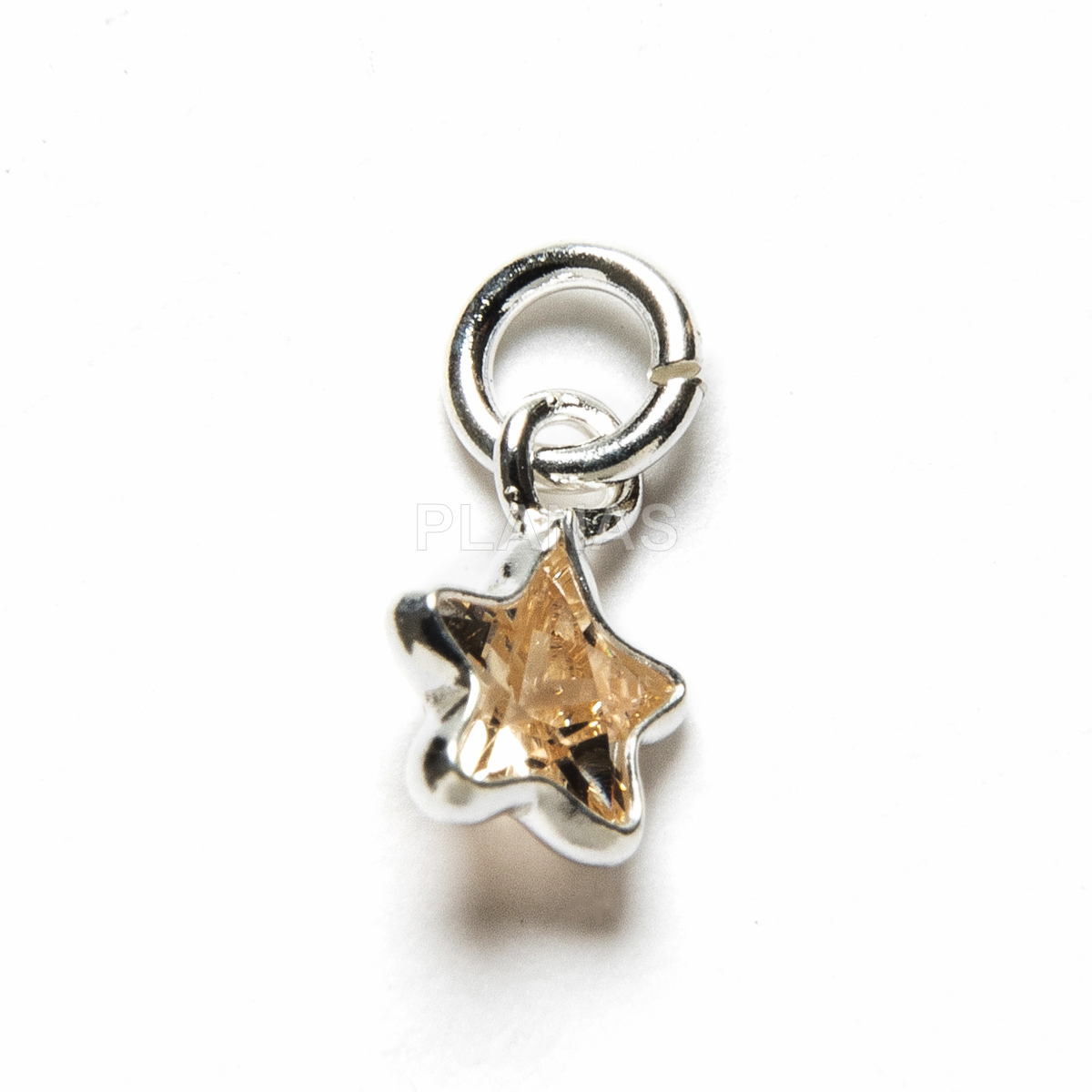 Mini pingente em prata e 5 mm de zircão.