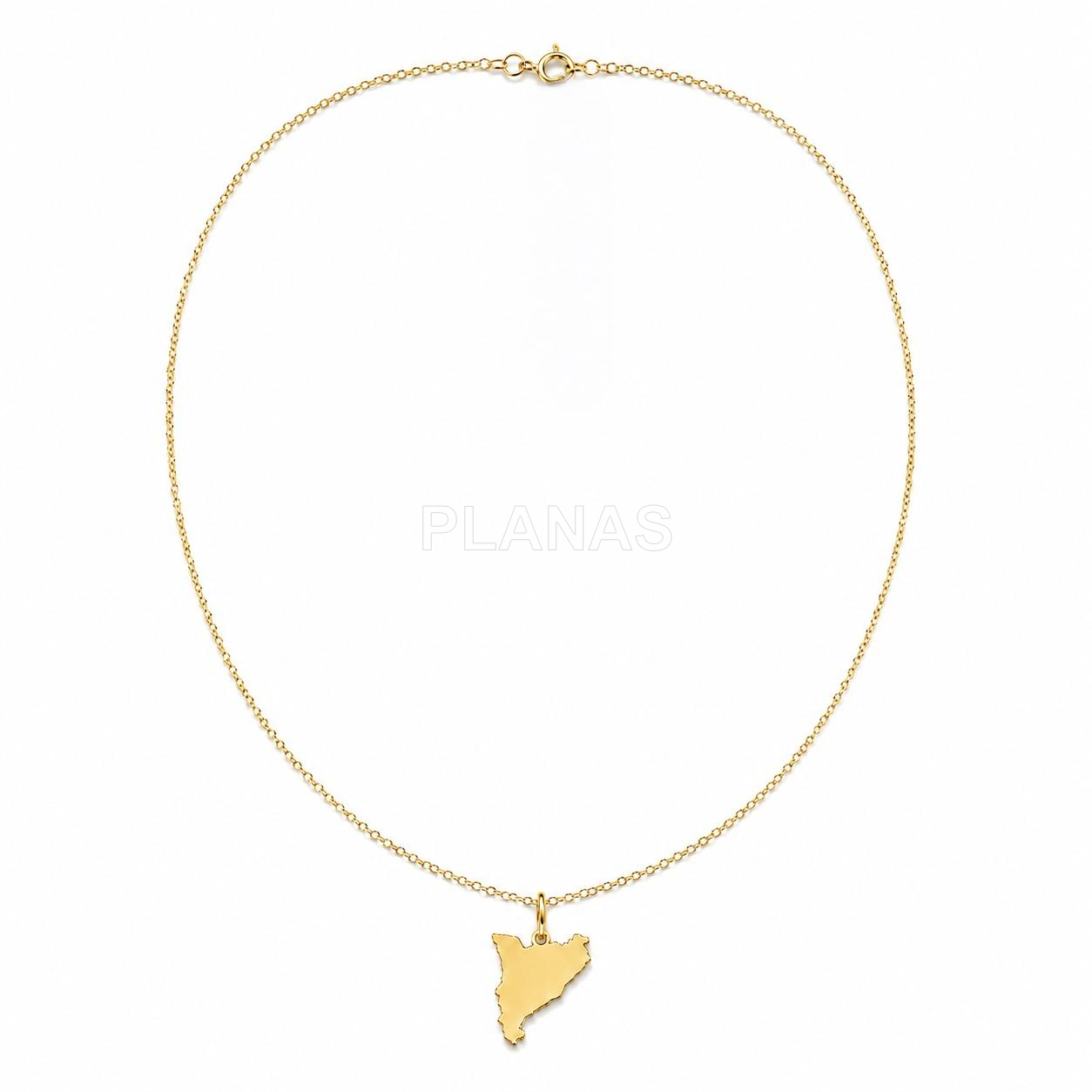 Collar en Plata de ley. MAPA CATALUNYA.