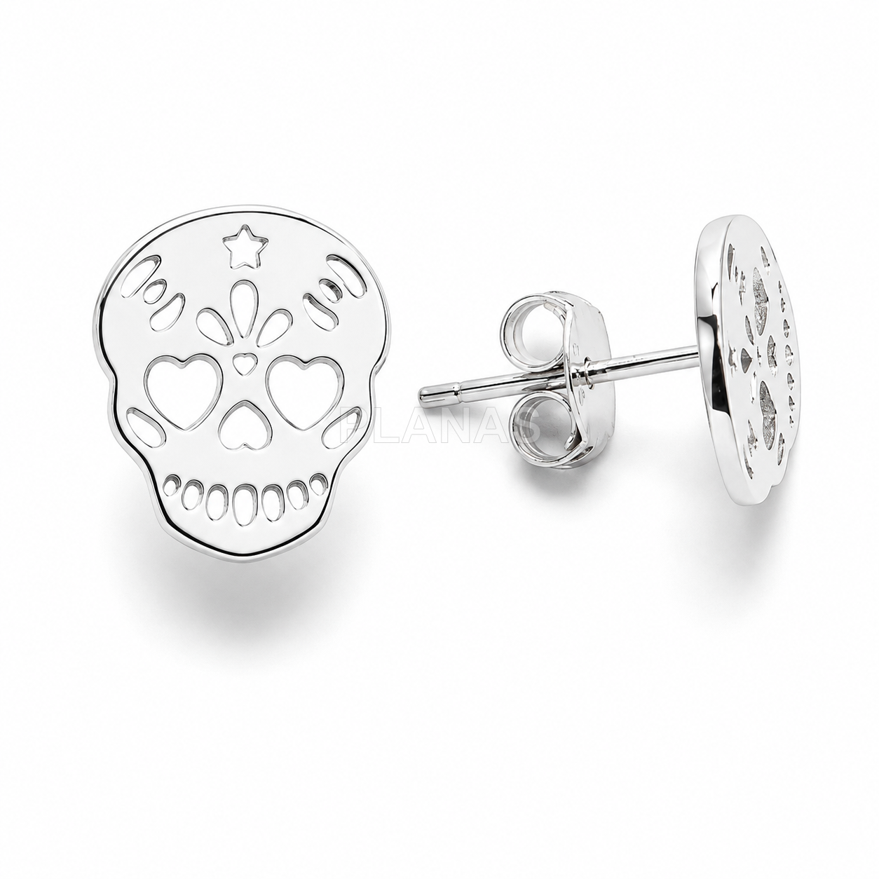 Pendientes en Plata de ley. CALAVERA.