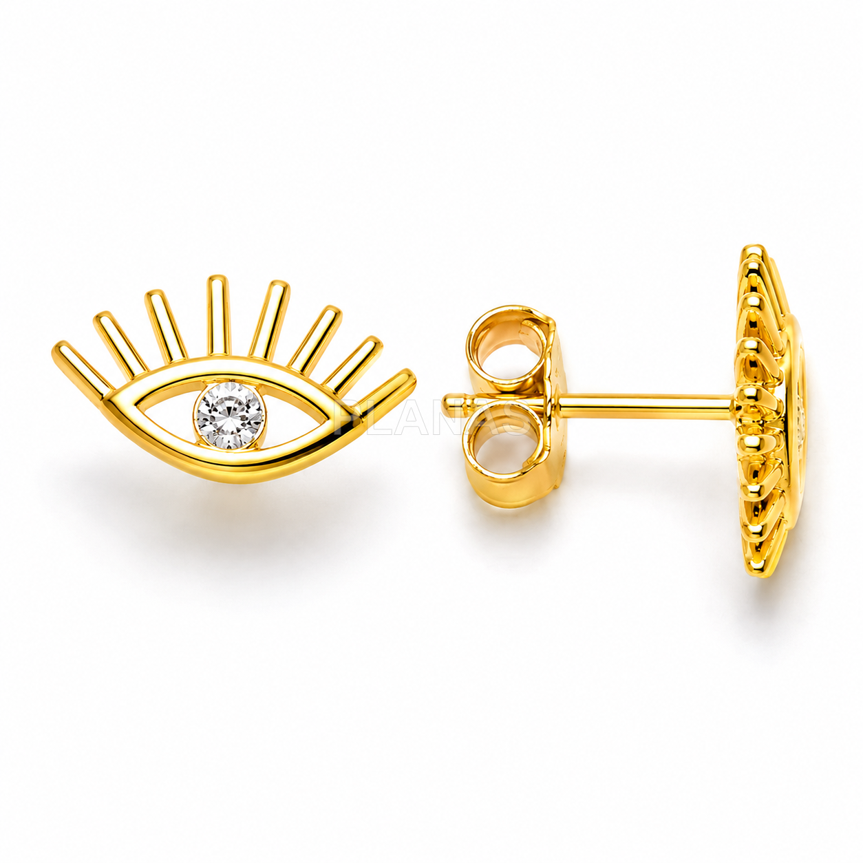 Pendientes en Plata de ley Rodiada y Circonita blanca. OJO.