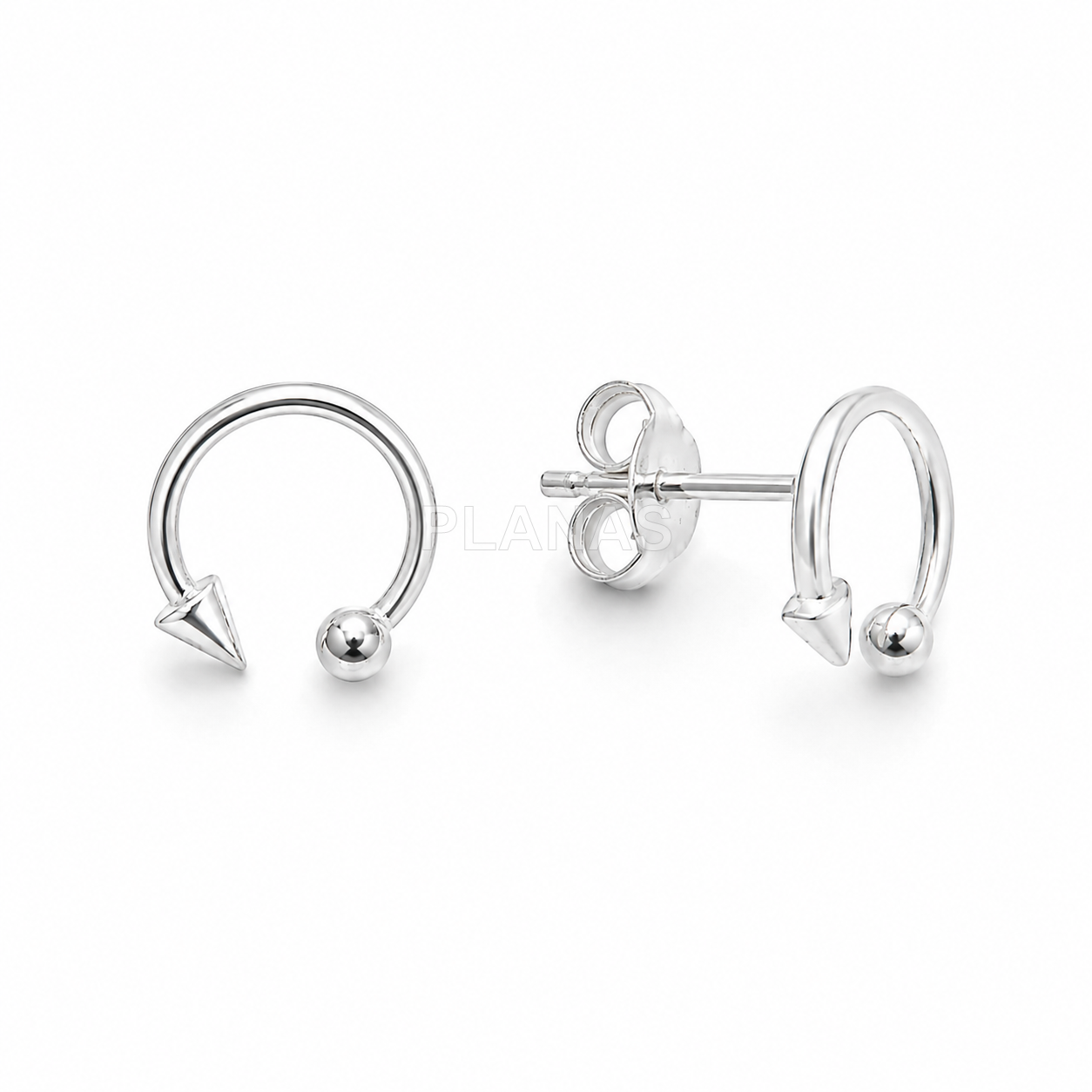 Pendientes en Plata de ley.  