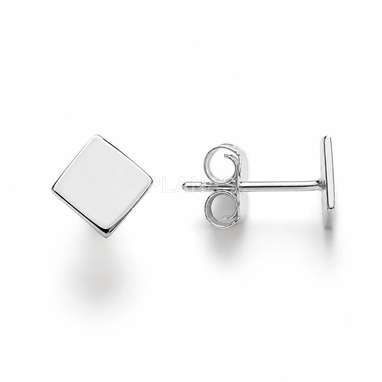 Pendientes en Plata de ley. CUADRADO.