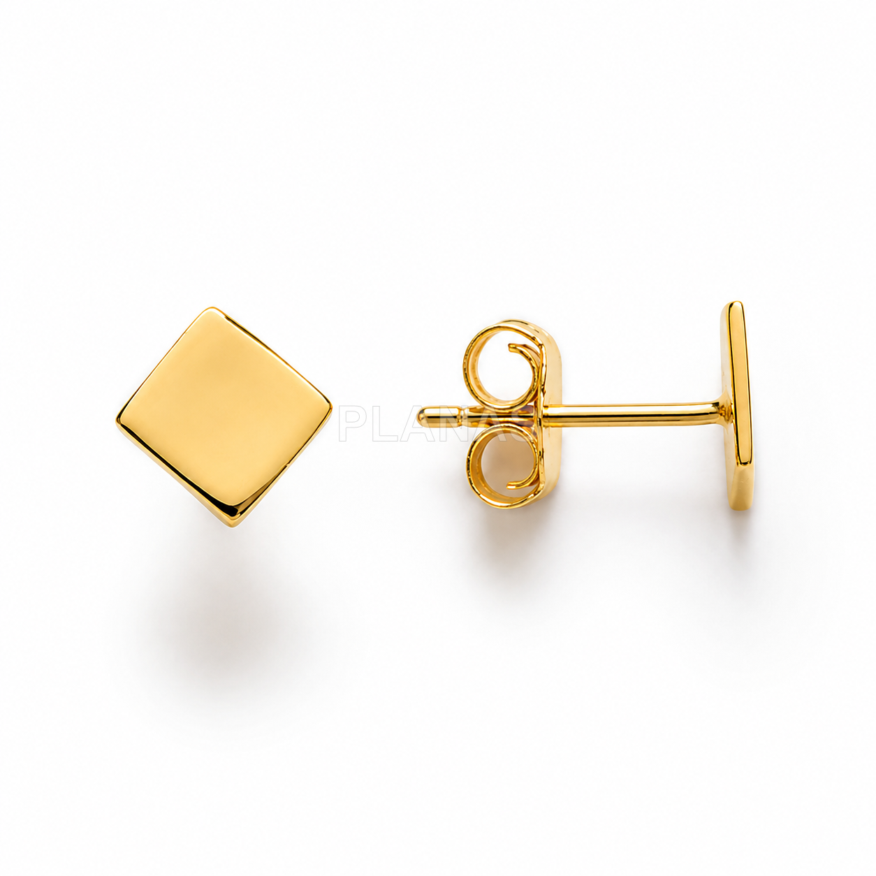 Pendientes en Plata de ley. CUADRADO.
