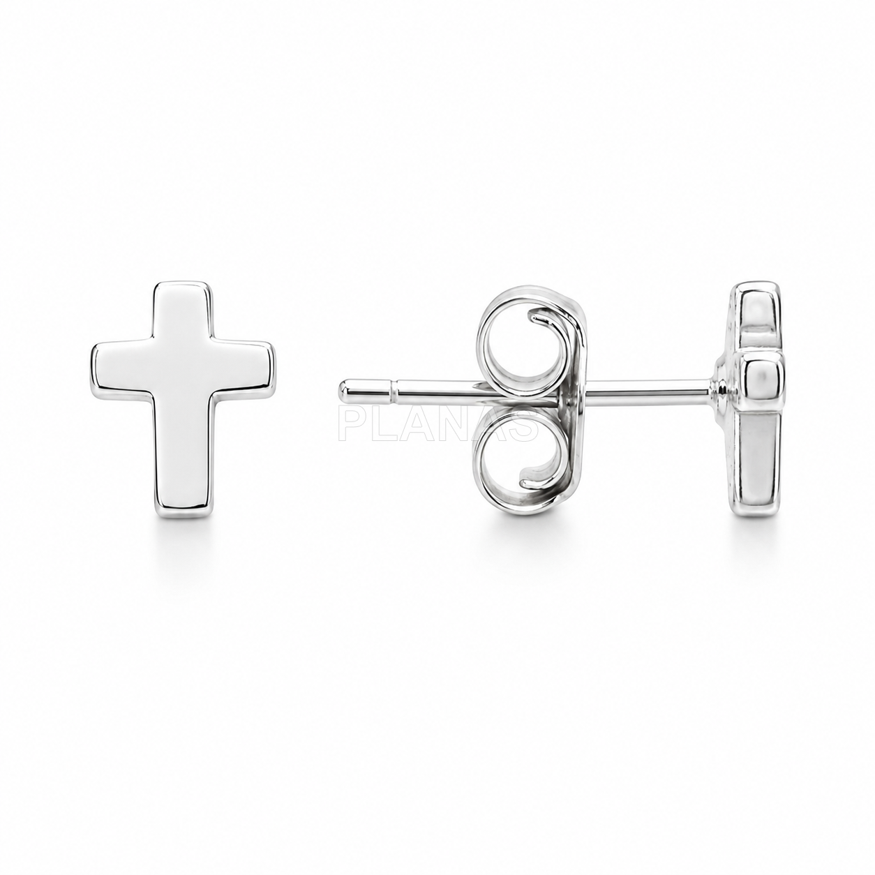 Pendientes en Plata de ley. CRUZ.