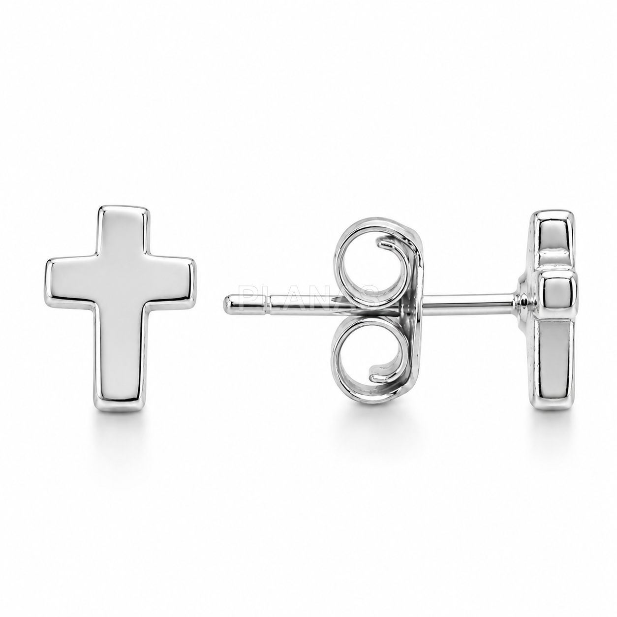 Pendientes en Plata de ley. CRUZ.