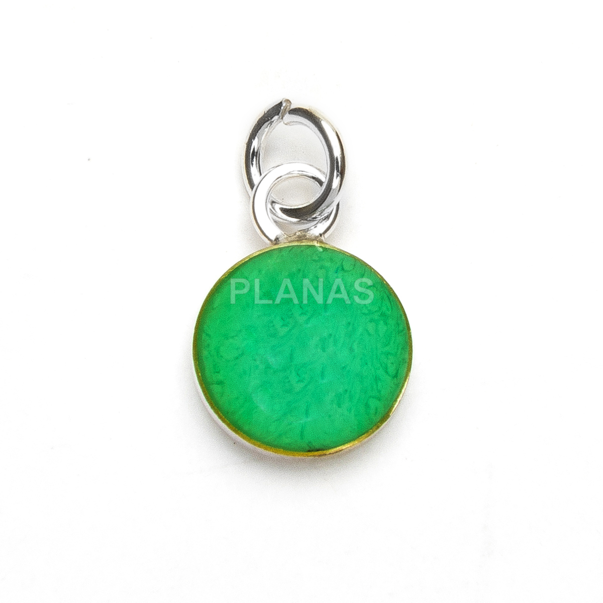 Mini Colgante en Plata de ley Esmaltada 7mm.