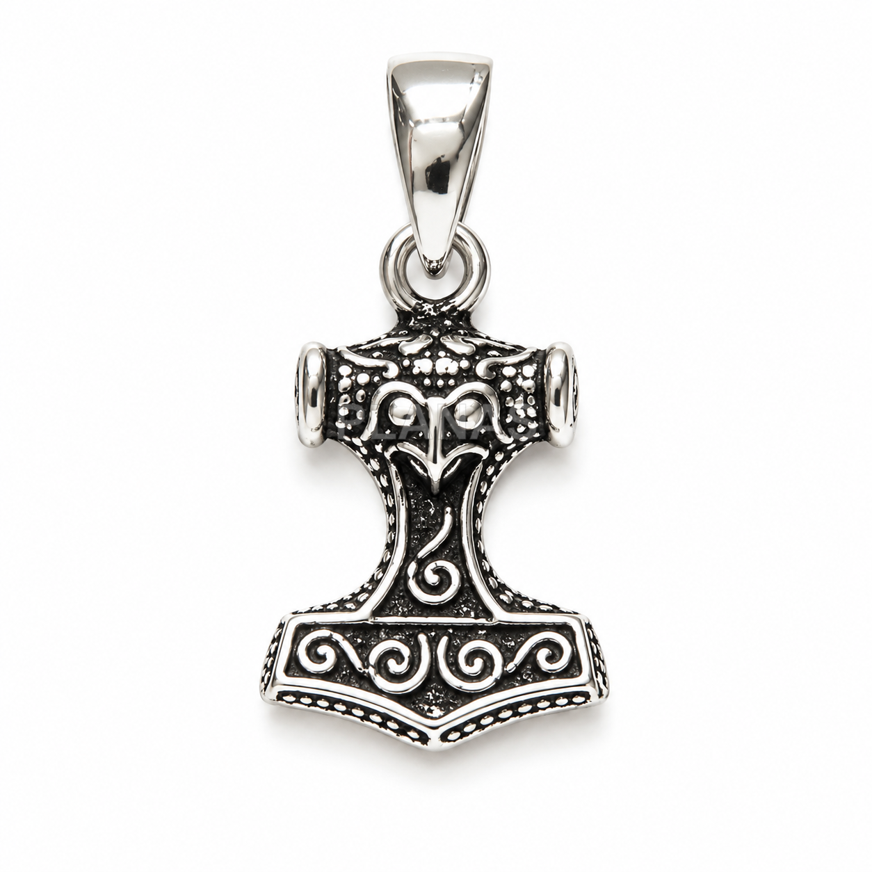Pendientes y Colgante en Plata de ley. MARTILLO DE THOR.