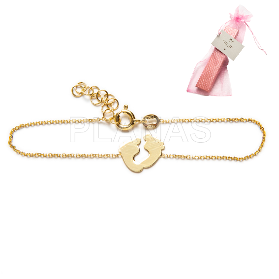 Pulseira em prata de lei rodiada.simbolo mujer.