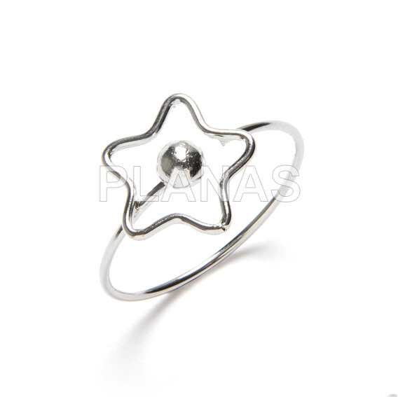 Anillo en Plata de Ley. ESTRELLA.