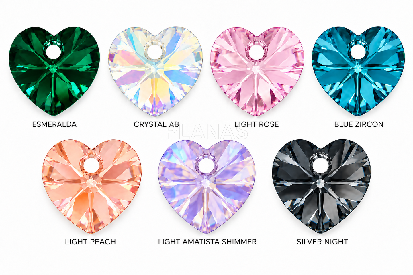 Colgante Corazón Componente Swarovski 10,3x10mm.
