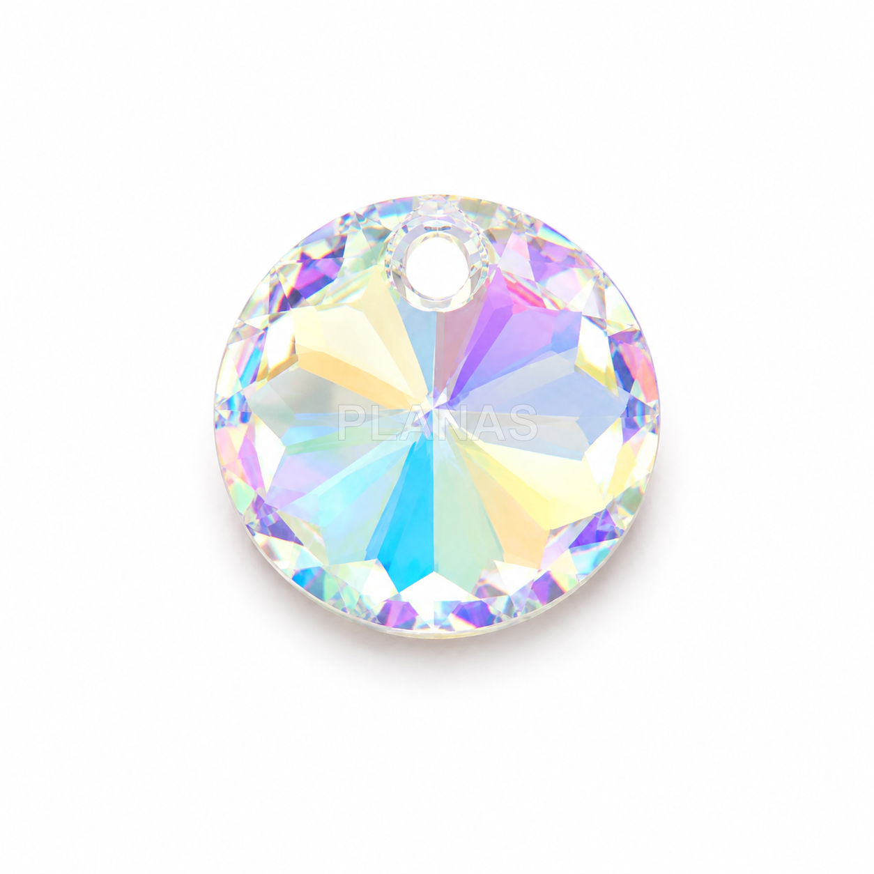 Pendente redondo swarovski de 8mm.