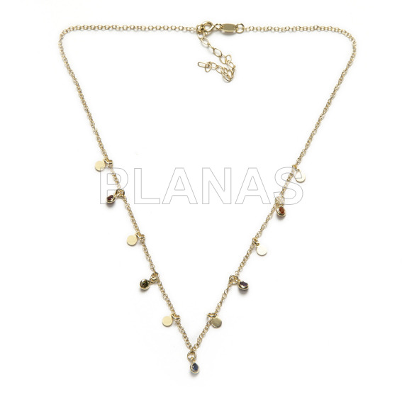 Pingente de prata rhodium.