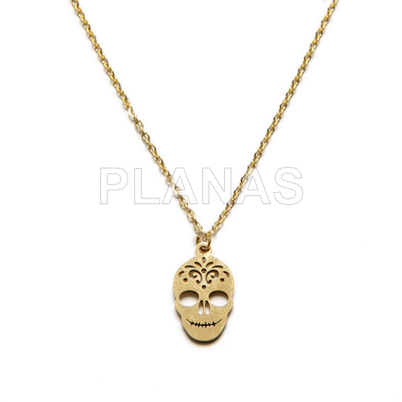 Colgante Calavera en Acero Inoxidable.