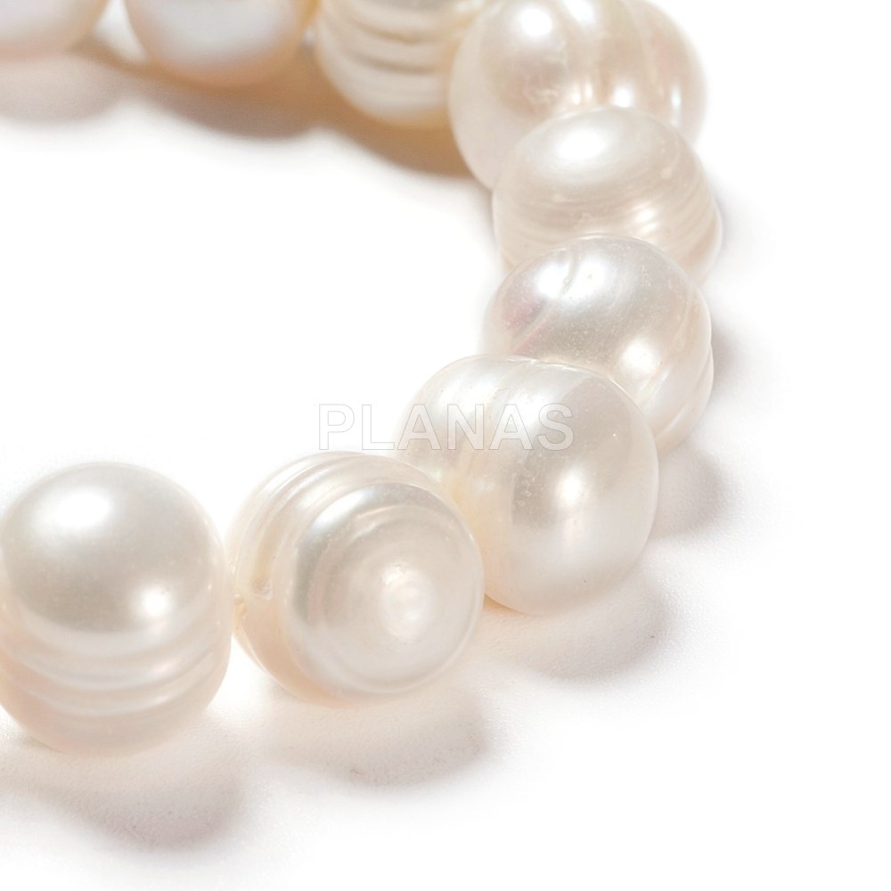 Tiras de Perlas Cultivadas en 10mm.