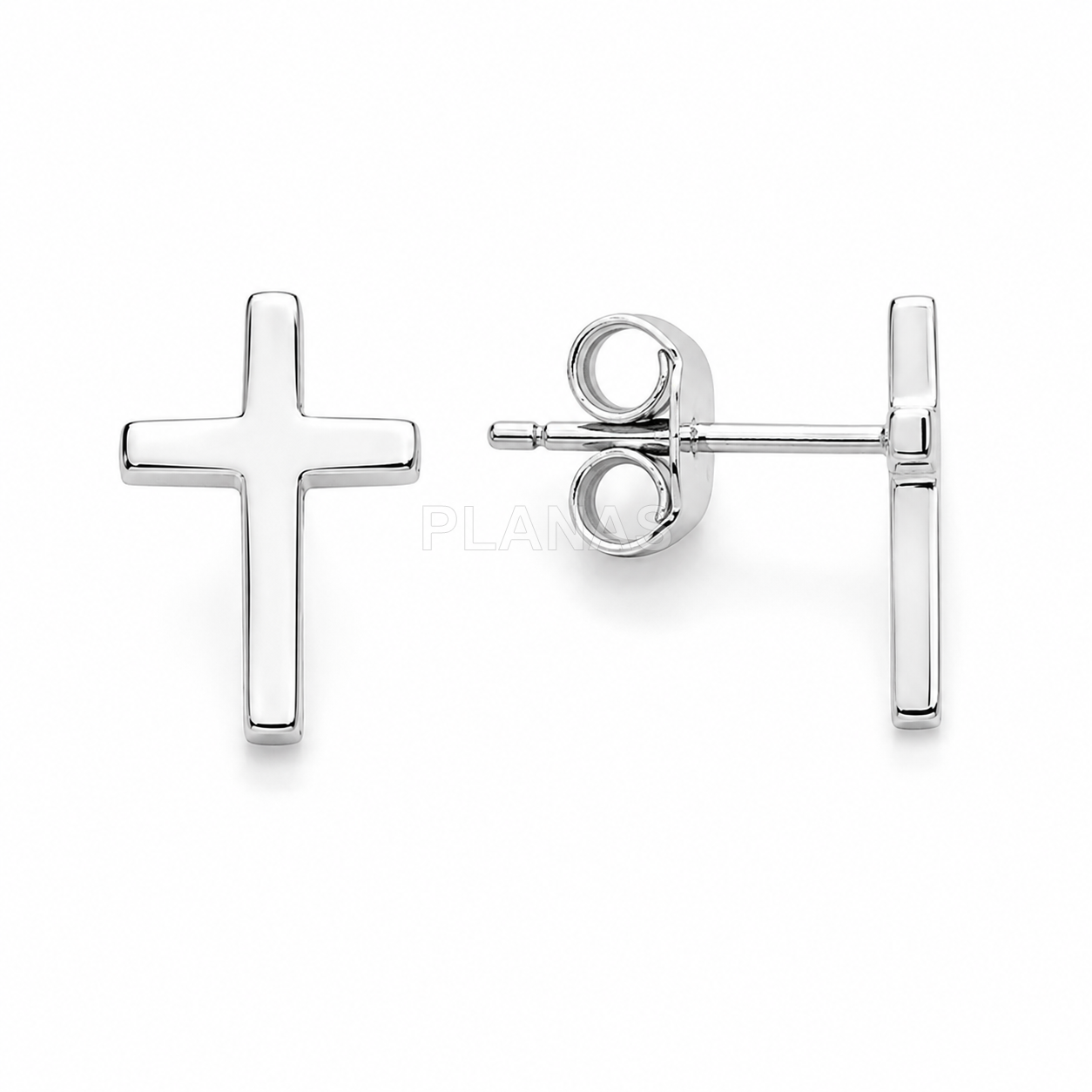 Pendientes en Plata de ley Rodiada.CRUZ.