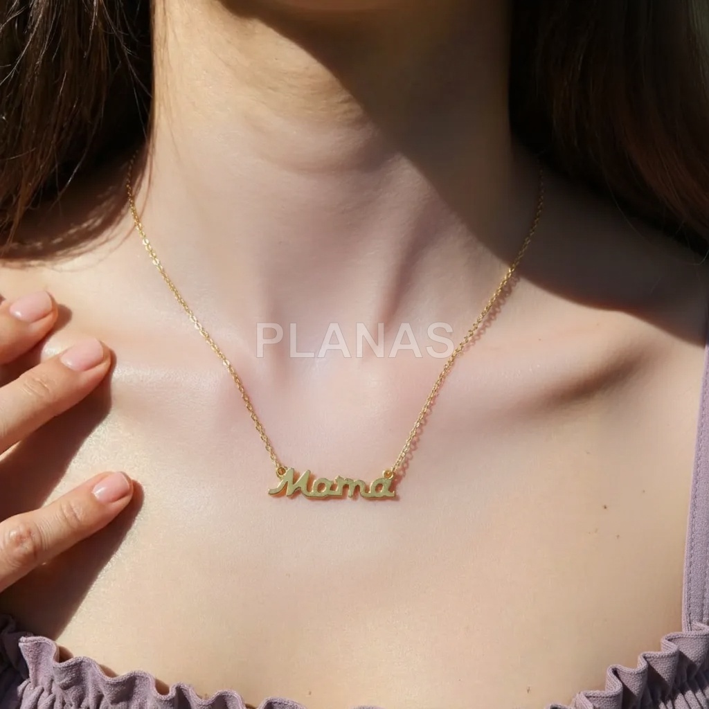 Collar para Mama en Plata de ley.