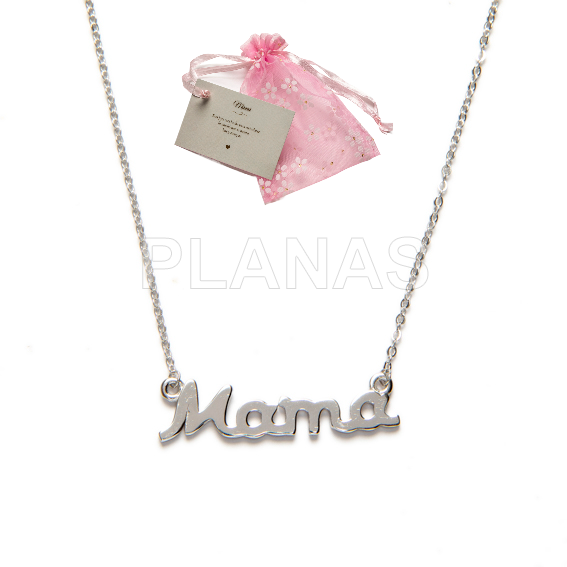 Collar para Mama en Plata de ley.