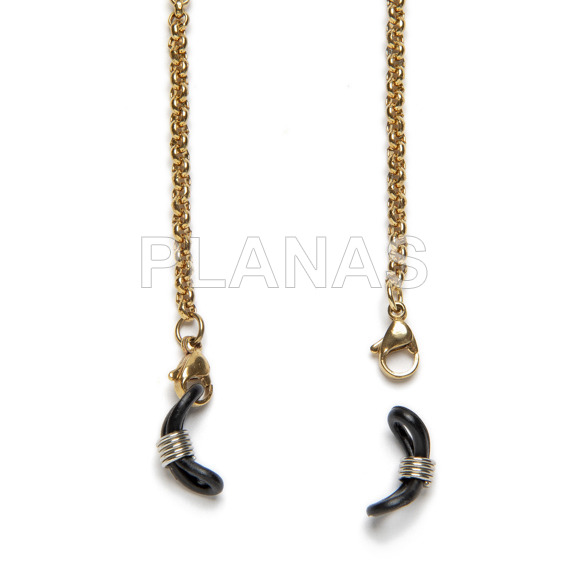 Soporte para Mascarilla en Acero Inoxidable y Baño Oro con accesorio