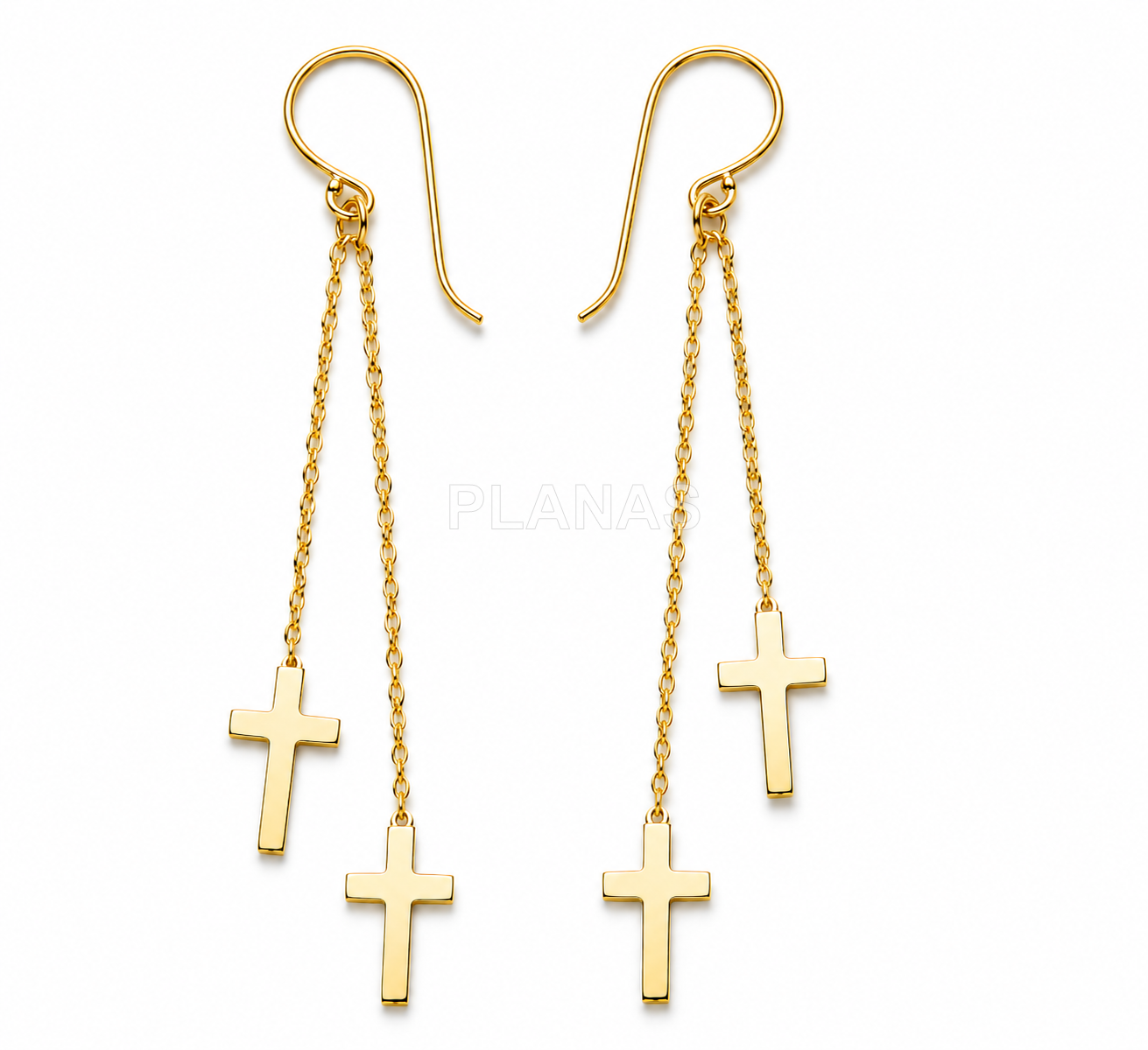 Pendientes en Plata de Ley. CRUCES.