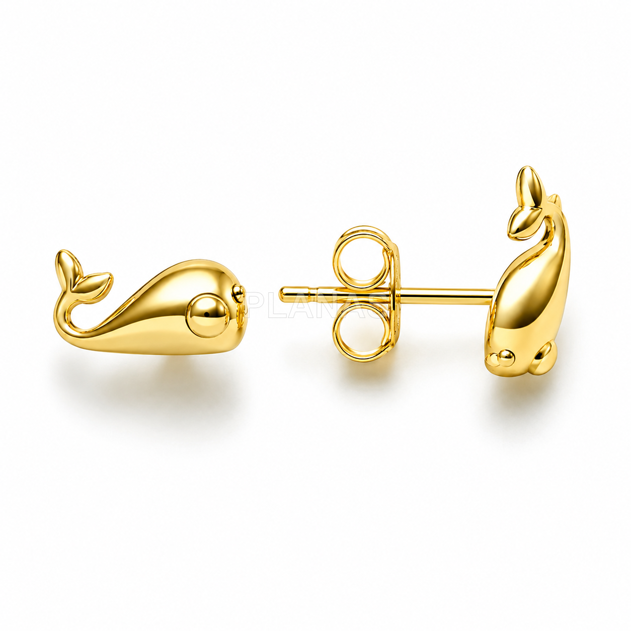 Pendientes en Plata de ley.BALLENA.