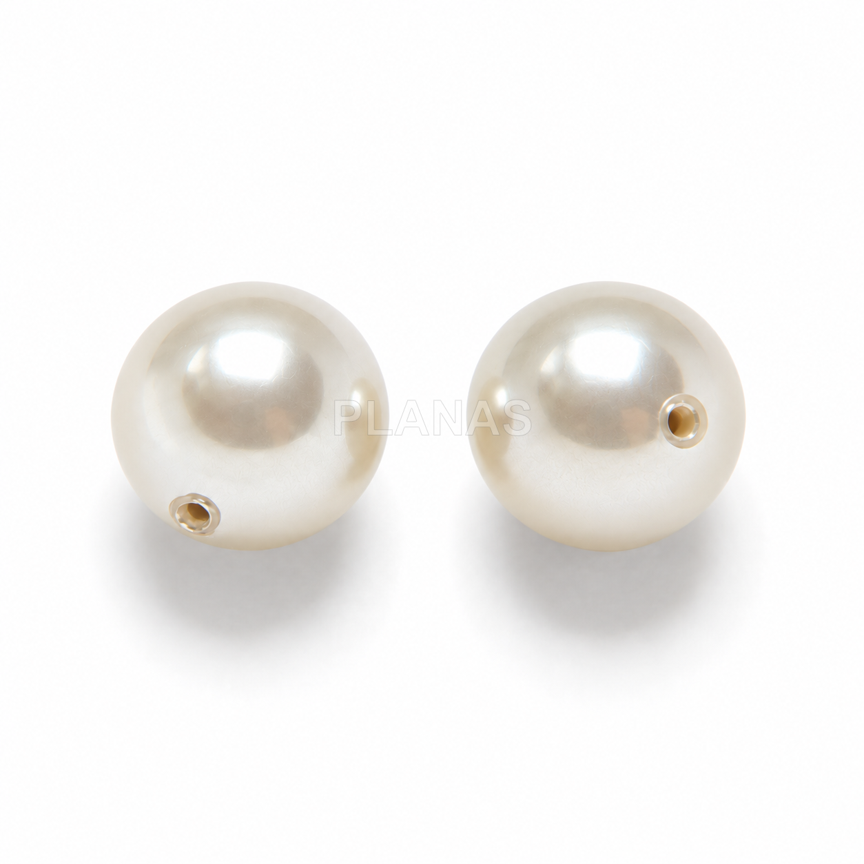 Perla Blanca Cristal Austríaco primera calidad de 4mm.COLOR WHITE PEARL.
